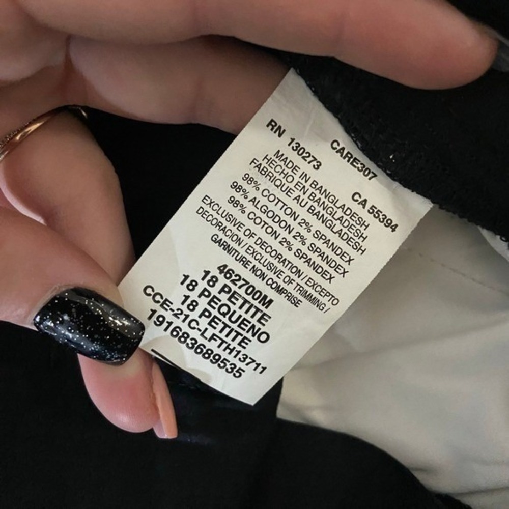 NEW Lee black flex-to-go relaxed fit cargo comfort waistband skimmer capri pants - Picture 8 of 9